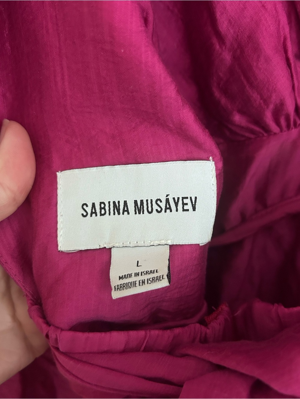 Sabina Musayev Frida Pink Open Back Puff Sleeve Occasion Midi Dress Sz Large - Picture 4 of 12